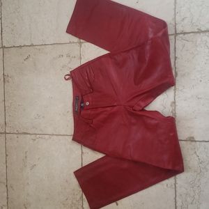 Vintage Gap Boot Cut Red Leather Pants